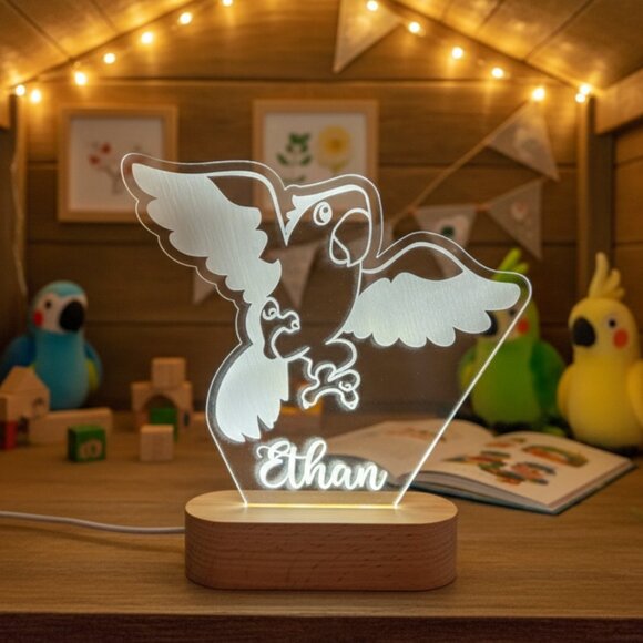 Parrot Custom Name Light • Personalized LED Cloud Decor • Baby Gift - Picture 8 of 8